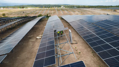 Solar farm with fixed structure and bifacial module very big project Solar farm with fixed structure and bifacial module very big project